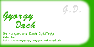 gyorgy dach business card